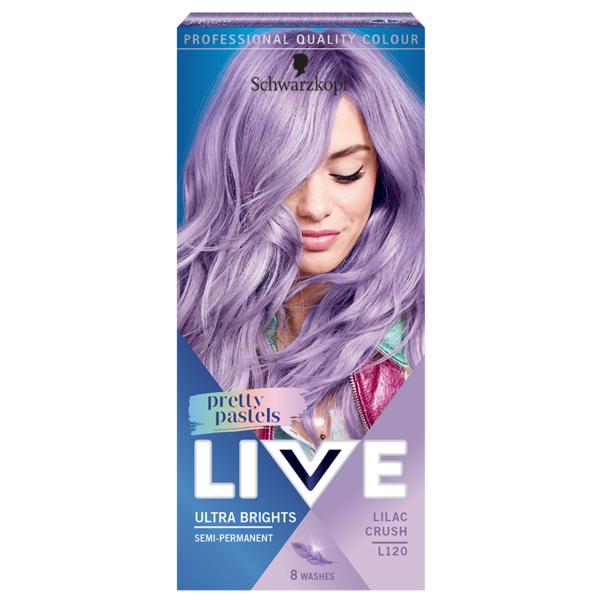 Vopsea de Par Semipermanenta - Schwarzkopf Live Pretty Pastels Ultra Brights Semi-permanent, nuanta L120 Lilac Crush Vopsea de Par Semipermanenta - Schwarzkopf Live Pretty Pastels Ultra Brights Semi-permanent, nuanta L120 Lilac Crush