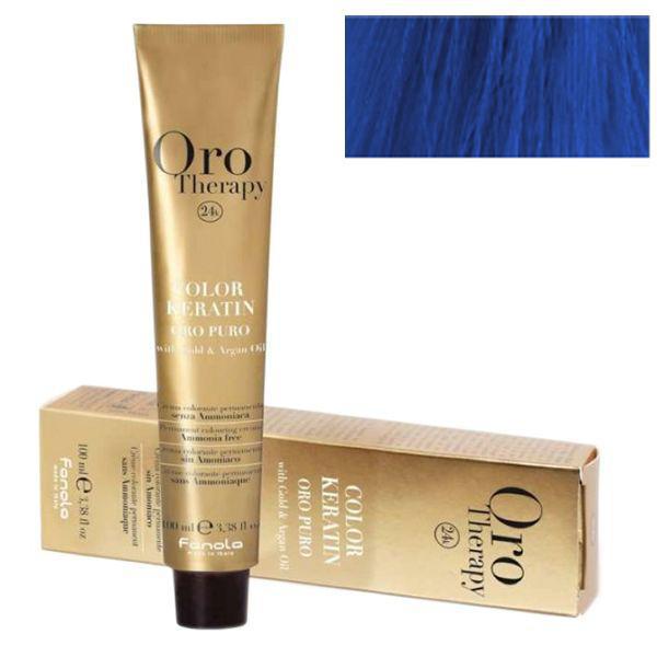 Vopsea Demi-permanenta Fanola Oro Therapy Color Keratin Oro Puro with Gold&Argan Oil Blue, 100ml Vopsea Demi-permanenta Fanola Oro Therapy Color Keratin Oro Puro with Gold&Argan Oil Blue, 100ml