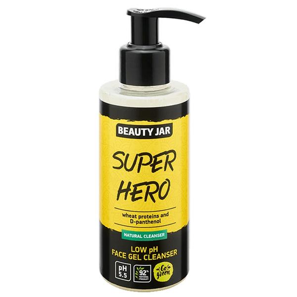 Gel de Curatare Faciala cu pH Scazut si Proteina din Grau Super Hero Beauty Jar, 150 ml Gel de Curatare Faciala cu pH Scazut si Proteina din Grau Super Hero Beauty Jar, 150 ml
