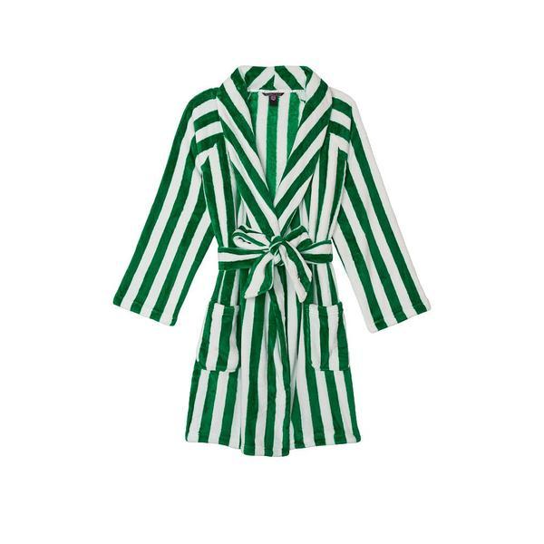 Halat, Victoria's Secret, Logo Short Cozy, Green Stripe, Marime M Halat, Victoria's Secret, Logo Short Cozy, Green Stripe, Marime M