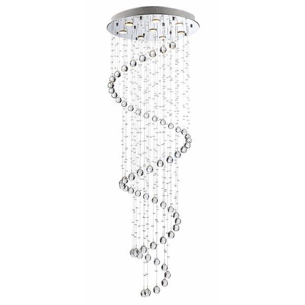 Candelabru Modern K9 Crystal Spiral Raindrops iluminat cu LED TotulPerfect Candelabru Modern K9 Crystal Spiral Raindrops iluminat cu LED TotulPerfect