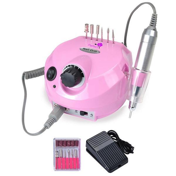 Set Manichiura Freza Electrica Unghii 30.000RPM Roz, Lampa ABS 36W Roz Set Manichiura Freza Electrica Unghii 30.000RPM Roz, Lampa ABS 36W Roz