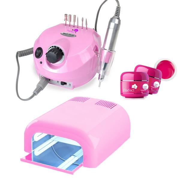 Set Manichiura Freza Electrica Unghii 30.000RPM Silver, Lampa ABS 36W ALBA Set Manichiura Freza Electrica Unghii 30.000RPM Silver, Lampa ABS 36W ALBA