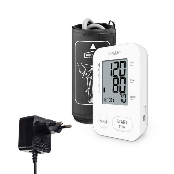 Tensiometru electronic de brat Vitammy Next 2 +, mufa USB, adaptor inclus, detectare aritmie, memorare 2 utilizatori, Alb Tensiometru electronic de brat Vitammy Next 2 +, mufa USB, adaptor inclus, detectare aritmie, memorare 2 utilizatori, Alb