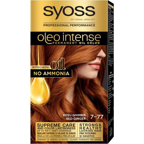 Vopsea de Par Demi-permanenta - Syoss Professional Performance Oleo Intense Permanent Oil Color, nuanta 7-77 Rosu Ghimbir Vopsea de Par Demi-permanenta - Syoss Professional Performance Oleo Intense Permanent Oil Color, nuanta 7-77 Rosu Ghimbir