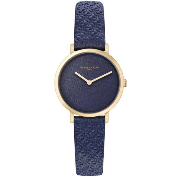 Ceas Albastru Dama, Pierre Cardin, placat cu aur, curea din piele Ceas Albastru Dama, Pierre Cardin, placat cu aur, curea din piele