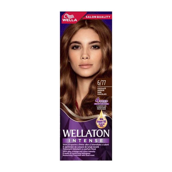 Vopsea Permanenta - Wella Wellaton Intense Color Cream, nuanta 6/77 Ciocolata Amaruie Vopsea Permanenta - Wella Wellaton Intense Color Cream, nuanta 6/77 Ciocolata Amaruie