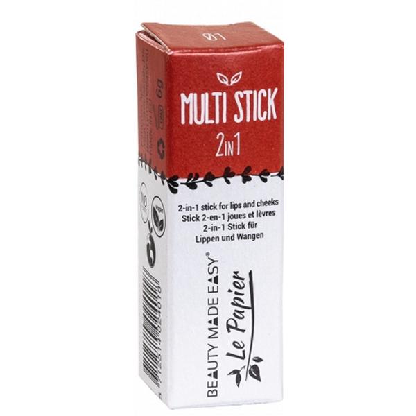 Stick 2 in 1 Vegan pentru Buze si Obraji Multi Stick Beauty Made Easy, nuanta 01 Red, 6 g Stick 2 in 1 Vegan pentru Buze si Obraji Multi Stick Beauty Made Easy, nuanta 01 Red, 6 g