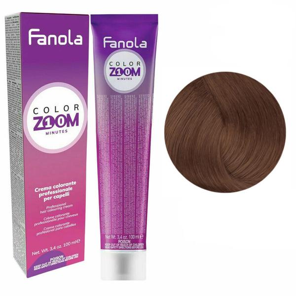 Vopsea Crema Permanenta - Fanola Color Zoom 10 Minutes, nuanta 5.4 Light Chestnut Copper, 100 ml Vopsea Crema Permanenta - Fanola Color Zoom 10 Minutes, nuanta 5.4 Light Chestnut Copper, 100 ml