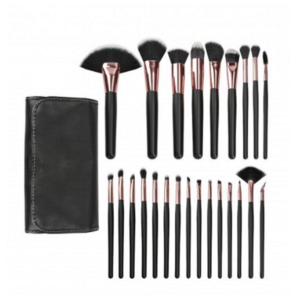 Set 24 Pensule Negre pentru Machiaj - Mimo Makeup Brush Black, 24 buc Set 24 Pensule Negre pentru Machiaj - Mimo Makeup Brush Black, 24 buc