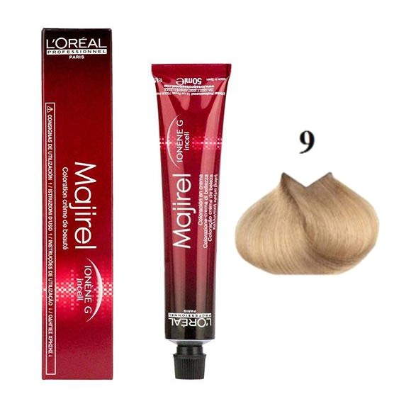 Vopsea Permanenta - L'Oreal Professionnel Majirel Ionene G Incell nr. 9 blond foarte deschis Vopsea Permanenta - L'Oreal Professionnel Majirel Ionene G Incell nr. 9 blond foarte deschis