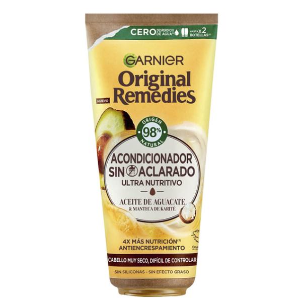 Balsam Nutritiv Fara Clatire cu Avocado si Unt de Shea pentru Par Uscat - Garnier Original Remedies Acondicionador Sin Aclarado Ultra Nutritivo, 200 ml Balsam Nutritiv Fara Clatire cu Avocado si Unt de Shea pentru Par Uscat - Garnier Original Remedies Acondicionador Sin Aclarado Ultra Nutritivo, 200 ml