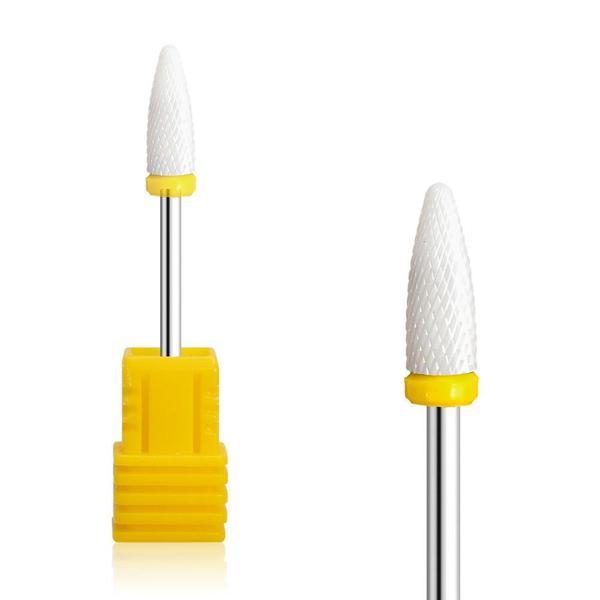 Bit ceramic pentru freza electrica, indepartarea gelului , forma cilindrica, granulatie extra fina Bit ceramic pentru freza electrica, indepartarea gelului , forma cilindrica, granulatie extra fina