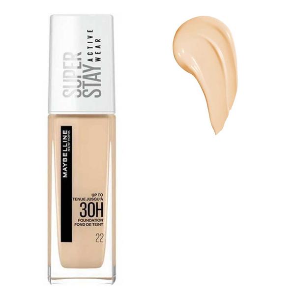 Fond de Ten - Maybelline Superstay Active Wear 30h Foundation, nuanta 22 Light Bisque, 30 ml Fond de Ten - Maybelline Superstay Active Wear 30h Foundation, nuanta 22 Light Bisque, 30 ml