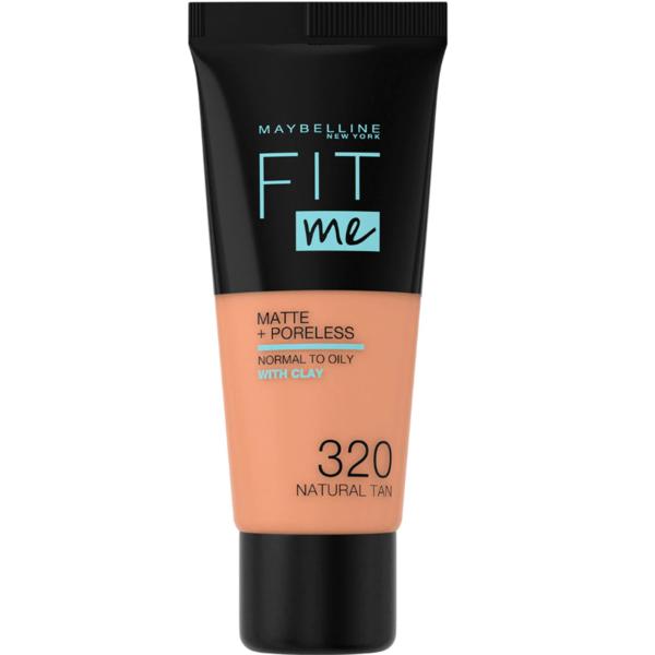 Fond de Ten - Maybelline Fit Me! Matte + Poreless Normal to Oily Skin, nuanta 320 Natural Tan, 30 ml Fond de Ten - Maybelline Fit Me! Matte + Poreless Normal to Oily Skin, nuanta 320 Natural Tan, 30 ml