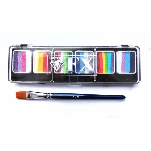 Paletă Sparkle 6 culori splitcake – mate și sidefate Diamond FX (6x6g) Paletă Sparkle 6 culori splitcake – mate și sidefate Diamond FX (6x6g)