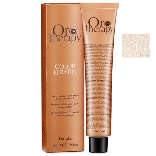 Vopsea Demi-permanenta Fanola Oro Therapy Color Keratin 10.1EXTRA Blond Platinat Cenusiu, 100ml Vopsea Demi-permanenta Fanola Oro Therapy Color Keratin 10.1EXTRA Blond Platinat Cenusiu, 100ml