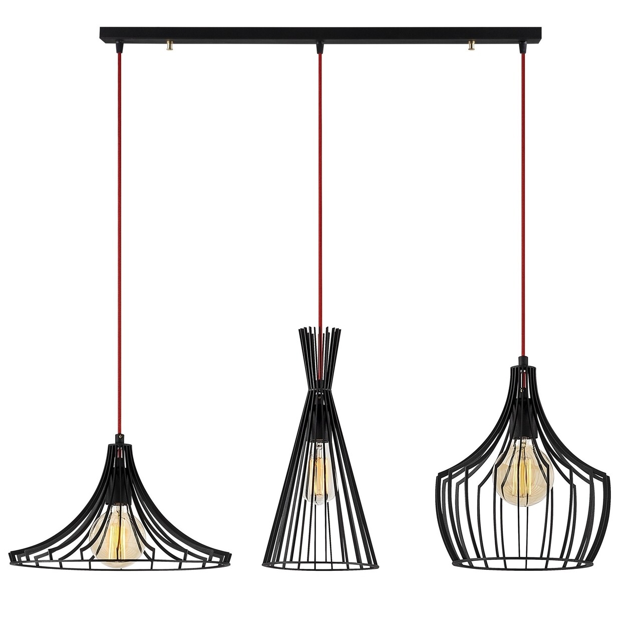 Lustra Mezopotamya N-1287, Noor, 110 x 122 cm, 3 x E27, 100W, negru Lustra Mezopotamya N-1287, Noor, 110 x 122 cm, 3 x E27, 100W, negru