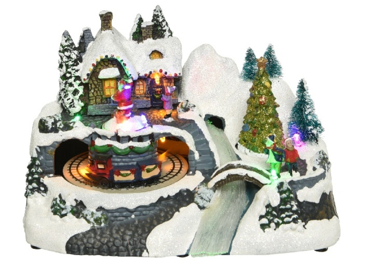 Decoratiune luminoasa House with xmas tree, Lumineo, 15x24x16 cm, plastic, multicolor Decoratiune luminoasa House with xmas tree, Lumineo, 15x24x16 cm, plastic, multicolor