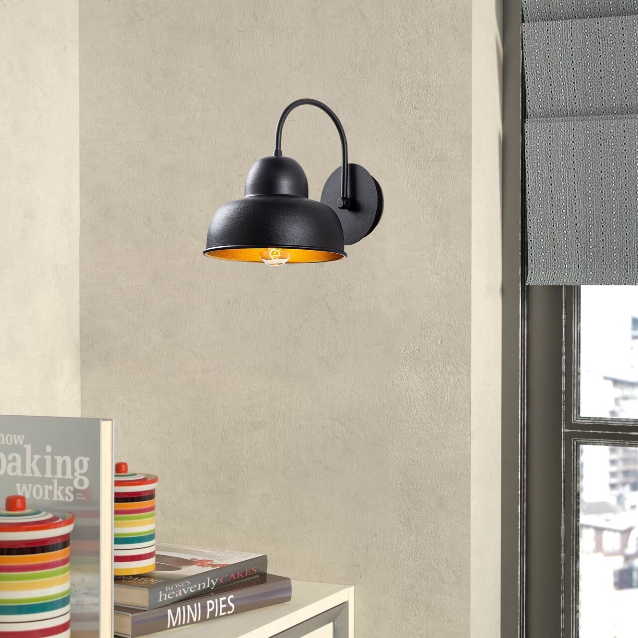 Aplica de perete, Berceste - 180BLACK-A, Sheen, 20 x 27 x 24 cm, 1 x E27, 40W, negru Aplica de perete, Berceste - 180BLACK-A, Sheen, 20 x 27 x 24 cm, 1 x E27, 40W, negru