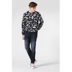 Blugi slim fit cu aspect decolorat