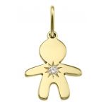 Pandantiv din aur de 14K cu un diamant