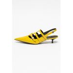 Pantofi slingback de piele lacuita