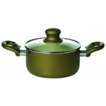 Oala cu capac Spar, 20 cm, 2.8 L, aluminiu, invelis ceramic, auriu