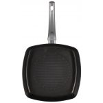 Tigaie grill Graphite, Ambition, 26x26x4.5 cm, aluminiu, invelis Ilag Basic, negru/gri