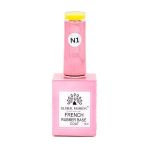 Baza Rubber Base Coat, French Neon, Global Fashion, 15 ml, Galben 01