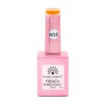 Baza Rubber Base Coat, French Neon, Global Fashion, 15 ml, Portocaliu 10