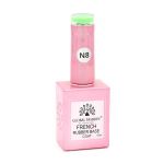 Baza Rubber Base Coat, French Neon, Global Fashion, 15 ml, Verde 08