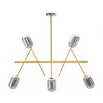 Lustra Glam Galaxy, Mauro Ferretti, 100 x 10 x 80 cm, 5 x E14, 20W, fier/sticla, auriu