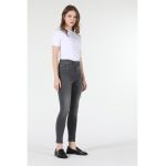Blugi crop cu aspect decolorat
