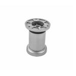 Picior model Teknomer, H=100 mm, finisaj aluminiu