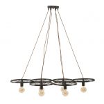Lustra Industrial Circle, Mauro Ferretti, 6 x E27, 20W, 110x60x6 cm, fier