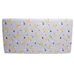 Cearceaf din bumbac cu elastic Yellow Moon Grey 120x60 cm