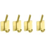 Set 4 carlige autoadezive, otel inoxidabil AURIU, agatatori prosop baie sau unelte bucatarie 7.5 x 4.5 cm