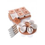 Serviciu de masa Breakfast TEP, Rowe, 20 piese, ceramica/lemn