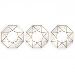 Set 3 oglinzi decorative Estrella, Versa, 25 x 25 cm, plastic