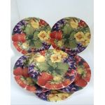 Set 6 farfurii pentru desert PRS 333, Helen Porselen, 20x20x2 cm, portelan, multicolor