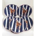Set 6 farfurii pentru desert PRS 347, Helen Porselen, 20x20x2 cm, portelan, multicolor
