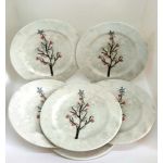 Set 6 farfurii pentru desert PRS 351, Helen Porselen, 20x20x2 cm, portelan, multicolor