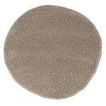 Covor de baie rotund 80 cm Fringe, Jotta, bej deschis