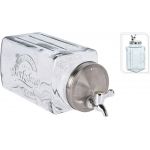 Dispenser pentru bauturi Yorkshire, 3 L, 26x12x14 cm, sticla, transparent