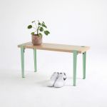 Banca, Logg, Khalkeus , 90x45x30 cm, Lemn / Verde menta