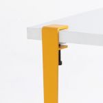 Banca, Logg, Khalkeus , 90x45x30 cm, Alb / Galben