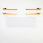 Banca, Logg, Khalkeus , 90x45x30 cm, Alb / Galben