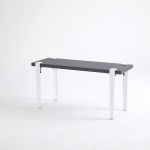 Banca, Logg, Khalkeus , 90x45x30 cm, Antracit/Alb