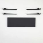 Banca, Logg, Khalkeus , 90x45x30 cm, Antracit / Negru